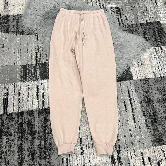 Eileen Fisher Pants - Eileen Fisher By Egreis Organic Cotton Tan Waffle Knit Lounge Pant Size Medium